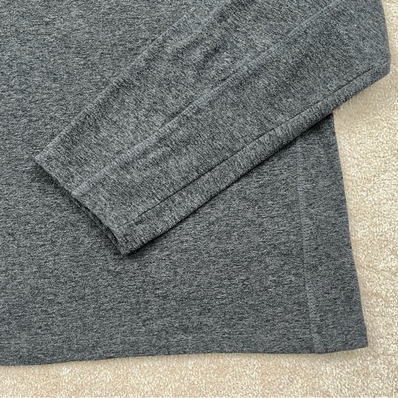 Lands End Sweater Adult Extra Large Gray Quarter Zip Fleece Pullover Outdoor Men - Picture 7 of 13